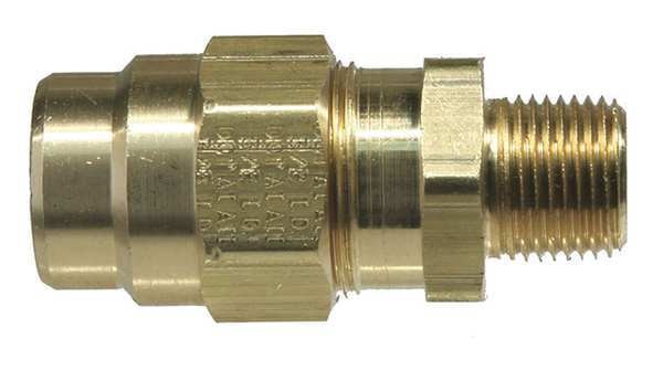 Hose Connector, 225psi, 1/2Pipe, Brass