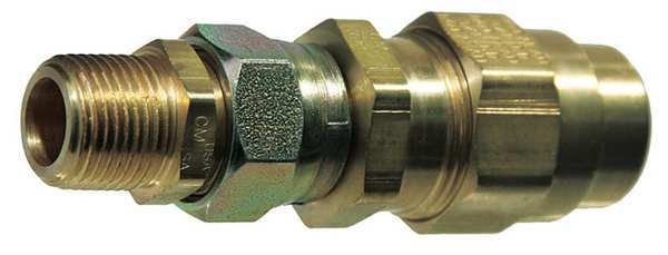 Air Brake Fitting, 225psi, Brass, 1/4InPipe