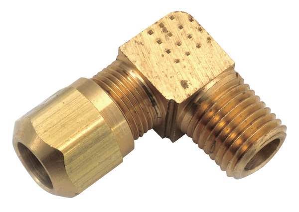 Male Elbow, Compression, Brass