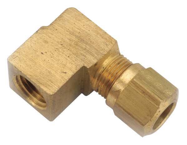 Female Elbow, Compression, Brass, 1/4InPipe