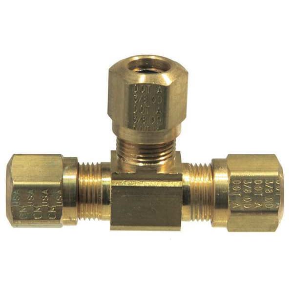 Union Tee, Compression, Brass, 150psi