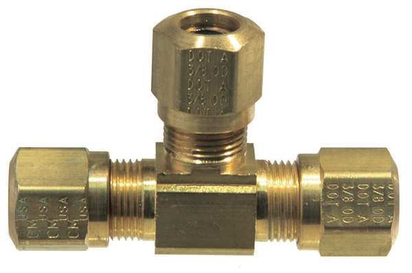 Union Tee, Compression, Brass