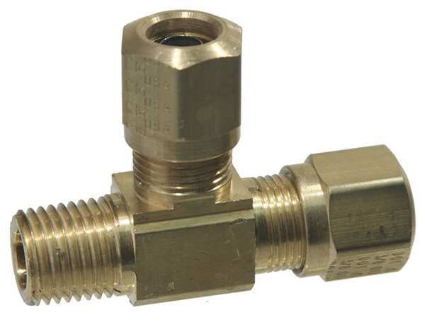 Male Run Tee, 150psi, Brass