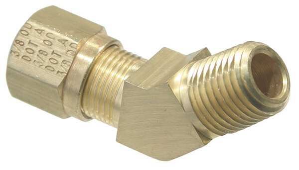 Male Elbow, Compression, Brass, 1/8In Pipe