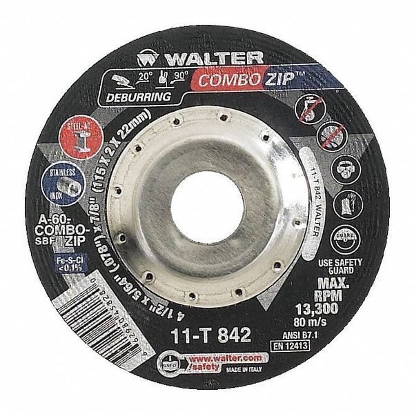 Depressed Center Cut-Off Wheel, Type 27, 0.0781 in Thick, Aluminum Oxide