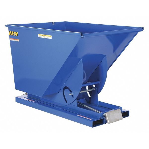 Light Duty Self-Dumping Hopper 1.5 Cubic Yard 2000 lb Blue