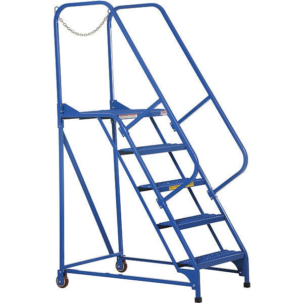 80 H Steel Maintenance Ladder - 5 Step Grip-Strut, 5 Steps