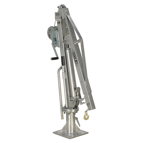 Jib Crane, Base Mounted, Height Under Span: 8 ft