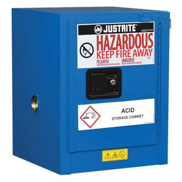 Haz Material Safety Cabinet, 60 Gal, Blue