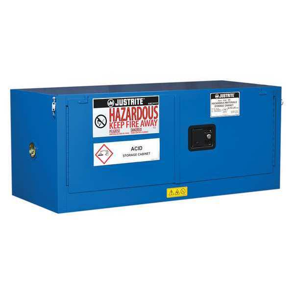 Haz Material Safety Cabinet, 12 Gal, Blue, Safety Cabinet Type: Stackable