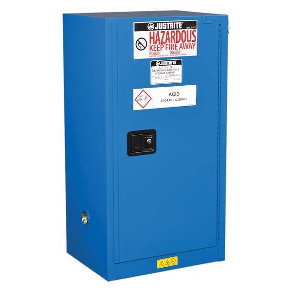 Hazard Material Safety Cabinet, 15 gal., Blue