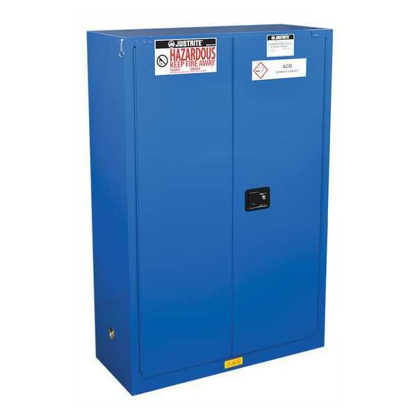 Haz Material Safety Cabinet, 45 Gal, Blue