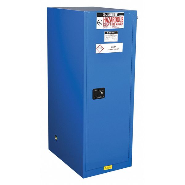 Haz Material Safety Cabinet, 54 Gal, Blue