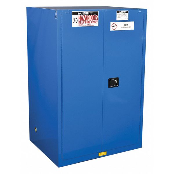 Haz Material Safety Cabinet, 90 Gal, Blue