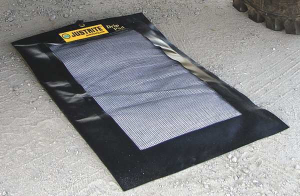 Sorbents, 1.75 gal. Oil Absorbed, Black, PVC Coated Fabric