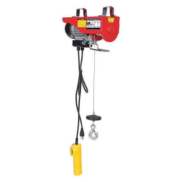 Mini Cable Hoist, 0.1 tons, 115 V, Red