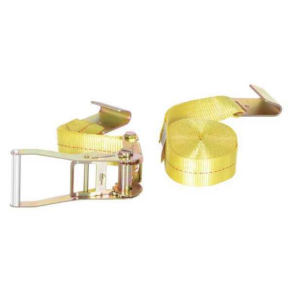 Ratcheting Cargo Strap With Flat Hook