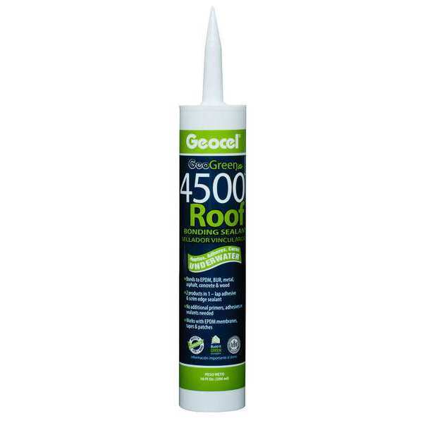 Roof Sealant, 10 oz, Cartridge, White, Hybrid Base
