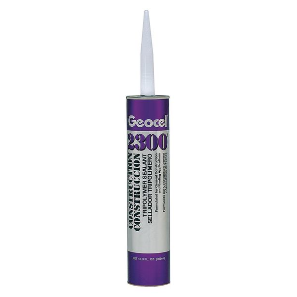 Construction Sealant, 10.3 oz, Cartridge, White, Hybrid Base