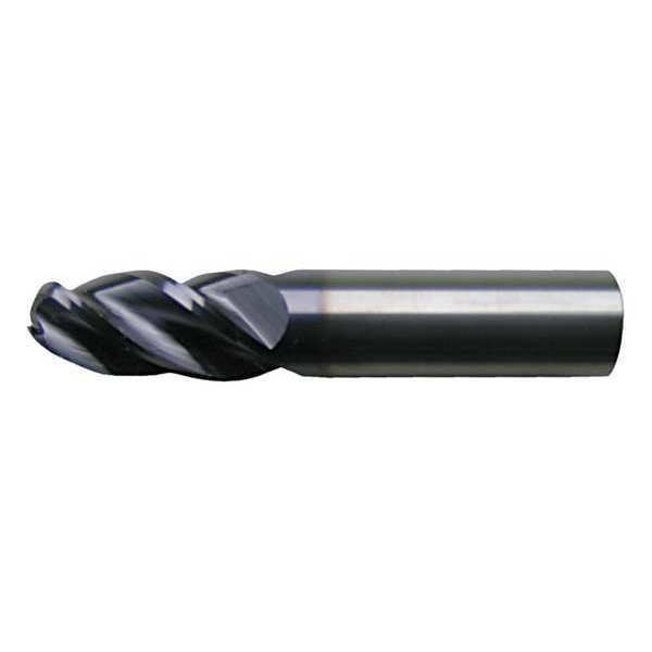 4-Flute Carbide HP VI Ball Nose End Mill Cleveland CEM-V-4B Bright 1/2