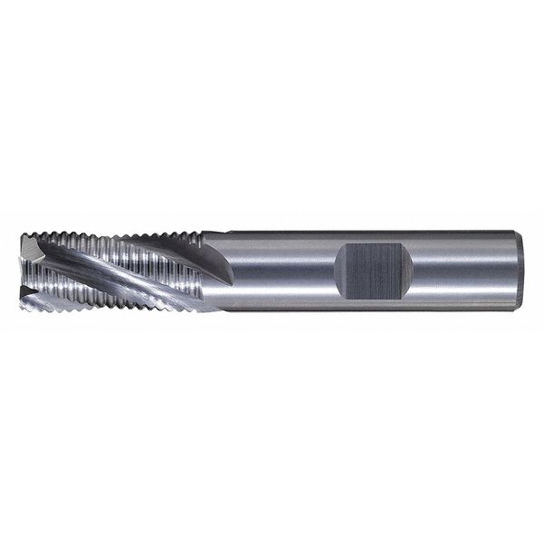 4-Flute Carbide HP Square Single Roughing End Mill CTD CEM-RS Bright 3/8x3/8x7/8x2-1/2