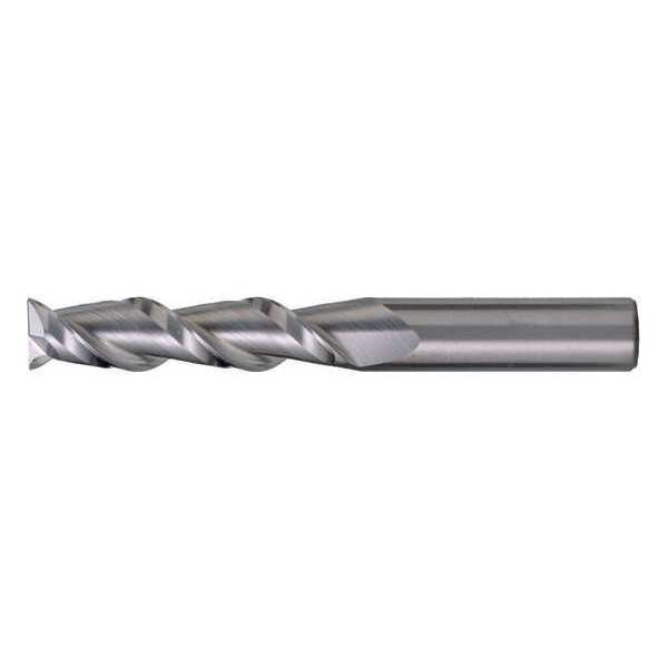 2-Flute Carbide Square Single-End HP End Mill for Alum CTD CEM-AM2 Bright 3/8x3/8x1x2-1/2
