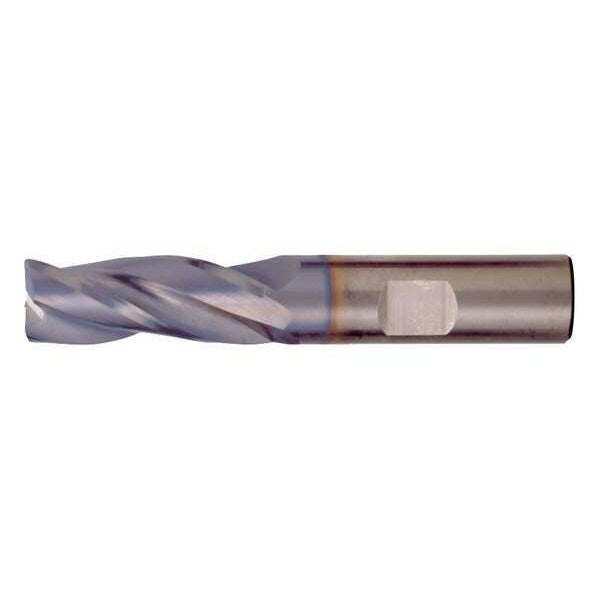 3-Flute SC HP CrnRad Single EndMill for Steel&Stainless CTD CEM-EMS-3-TA TiAlN 5/8x5/8x3/4x3x0.03CR