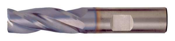 3-Flute Carbide HP Crn Rad Single EndMill for Steel&Stainless CTD CEM-EMS-3 7/16x7/16x1x2-1/2x0.02CR