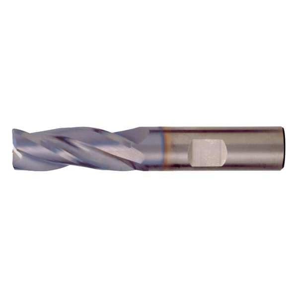 3-Flute SC HP CrnRad Single EndMill for Steel&SS CTD CEM-EMS-3-TA TiAlN 7/32x1/4x3/4x2-1/2x0.02CR