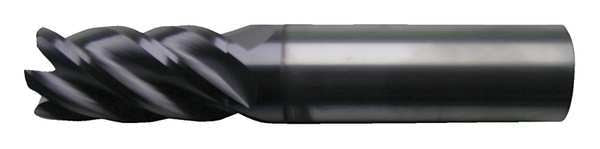 5-Flute Carbide HP CrRad Single EndMil for Ferrous Matl CTD CEM-V2-5R Bright 3/4x3/4x2-1/4x5x0.125CR