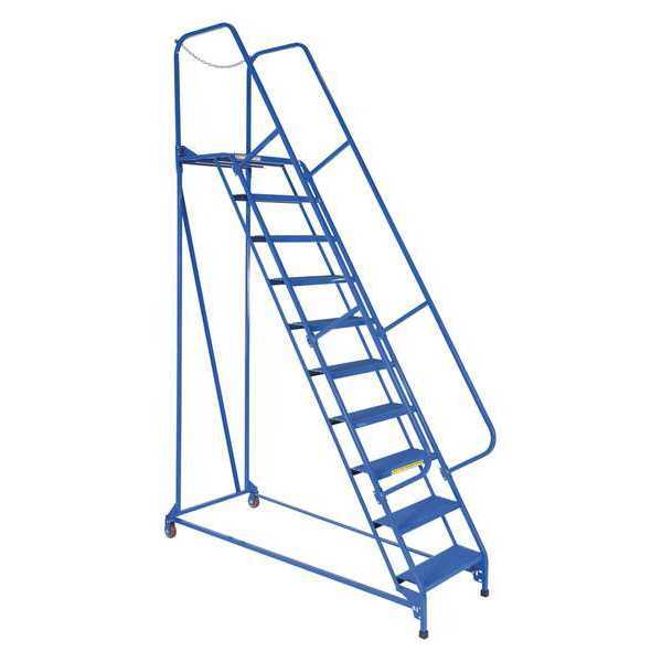 130 H Steel Maintenance Ladder - 10 Step Perforated, 10 Steps