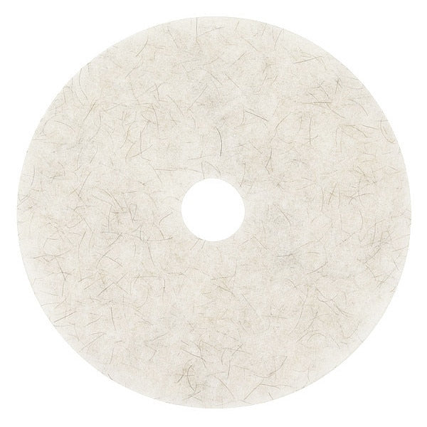 Burnishing Pad, 24 In, White, PK5