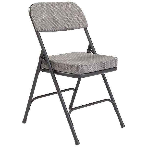 Folding Chair, Fabric, 32in H, Black, PK2