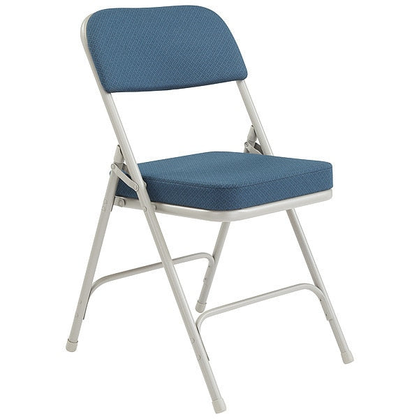 Folding Chair, Fabric, 32in H, Gray, PK2