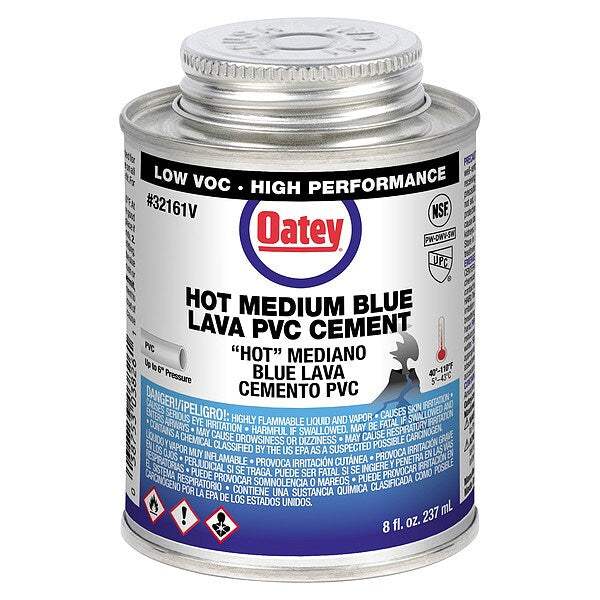 Cement, Brush-Top Can, 8 fl oz, Blue