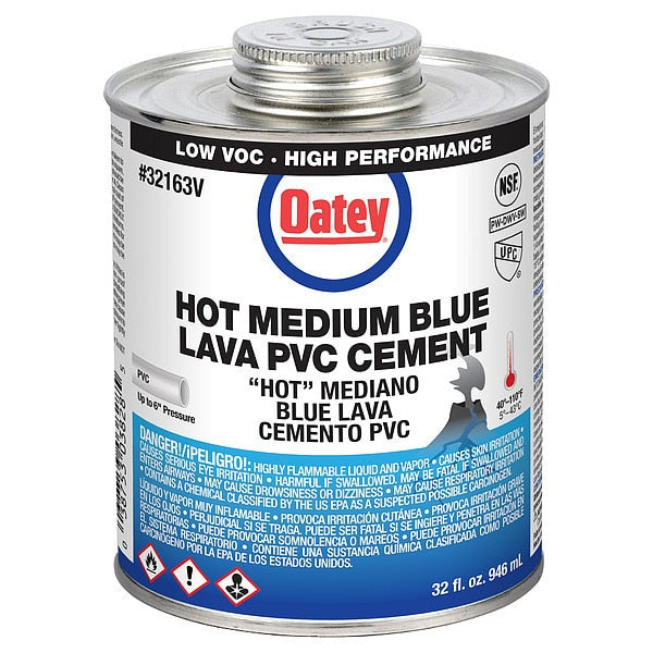 Cement, Brush-Top Can, 32 fl oz, Blue