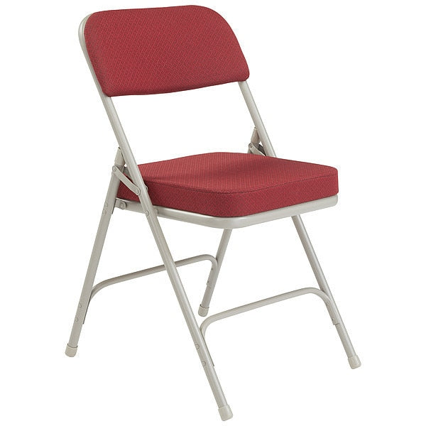 Folding Chair, Fabric, 32in H, Burgundy, PK2