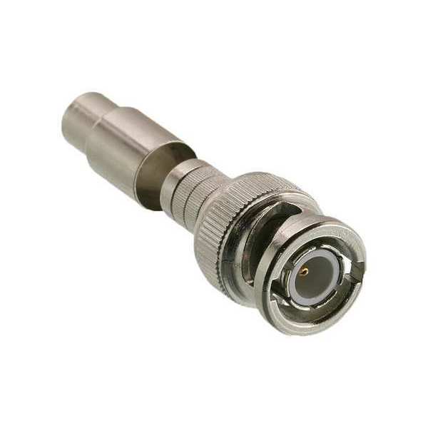 RG59 PVC, RG6 TFE BNC Male 2 Pc Cr, PK10