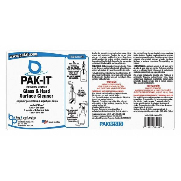 Spray Bottle Label, Glass Cleaner