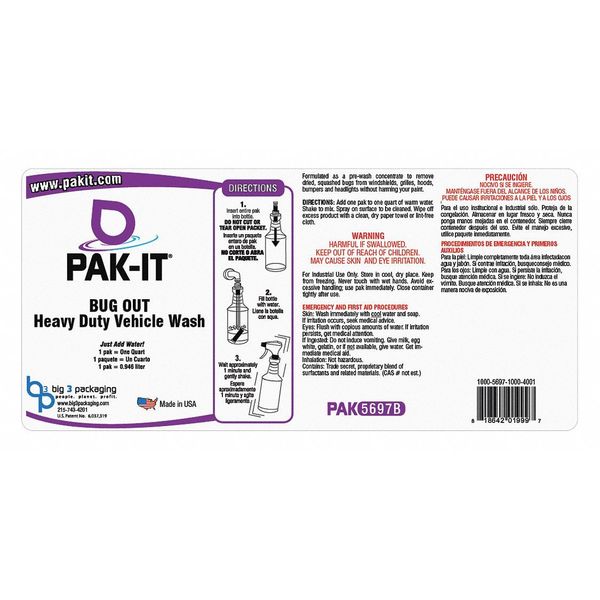 Spray Bottle Label, Bug Out Cleaner