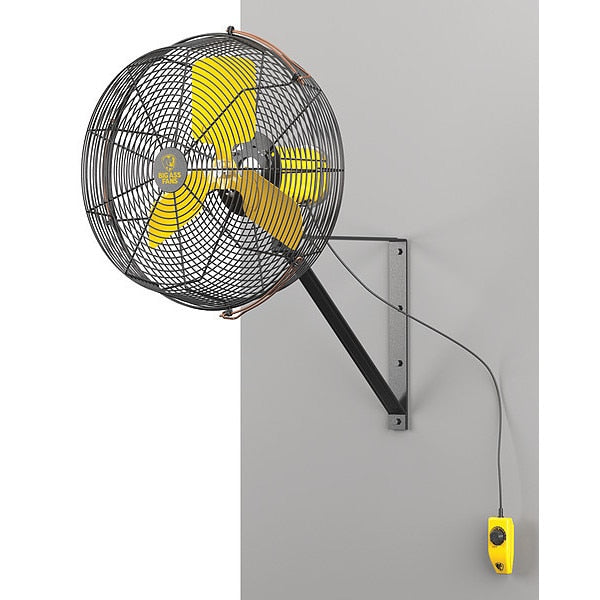 Standard-Duty Industrial Fan, Variable Speeds, Black