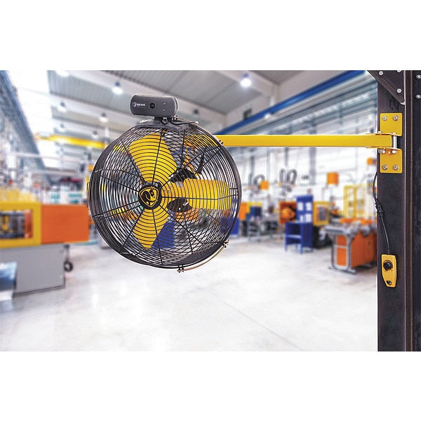 Standard-Duty Industrial Fan, Variable Speeds, Black