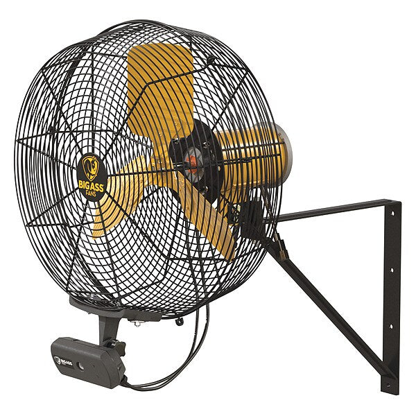 Standard-Duty Industrial Fan, Variable Speeds, Black