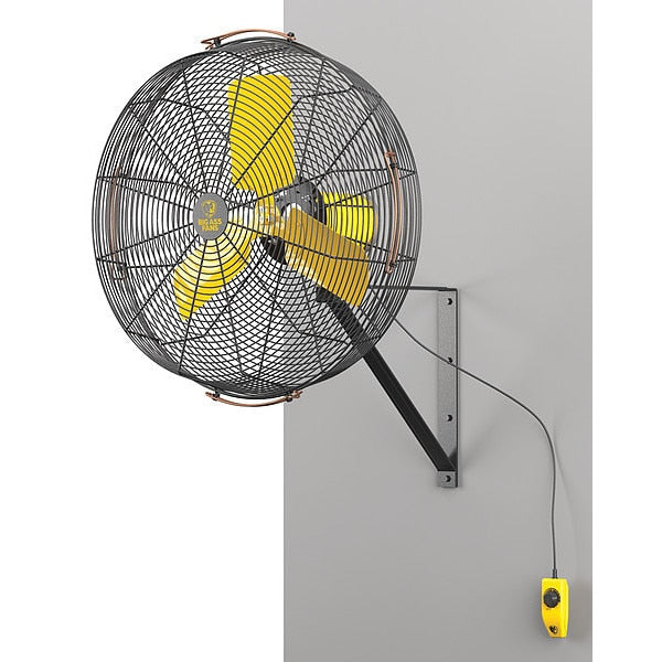 Standard-Duty Industrial Fan, Variable Speeds, Black