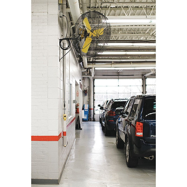 Standard-Duty Industrial Fan, Variable Speeds, Black