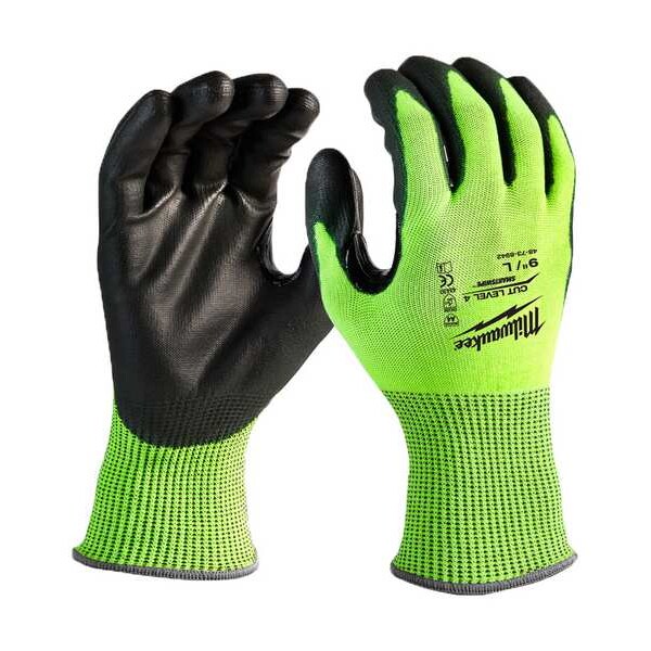 High Visibility Cut Level 4 Polyurethane Dipped - L