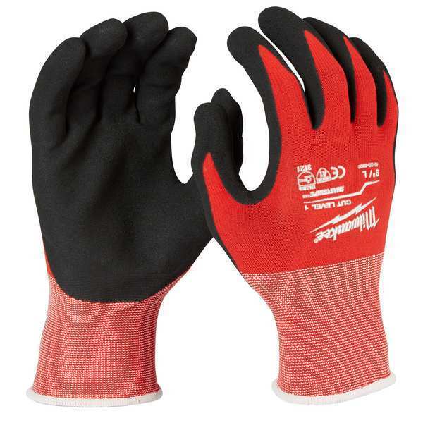 Cut Level 1 Nitrile Dipped Gloves - Large (12 Pairs)