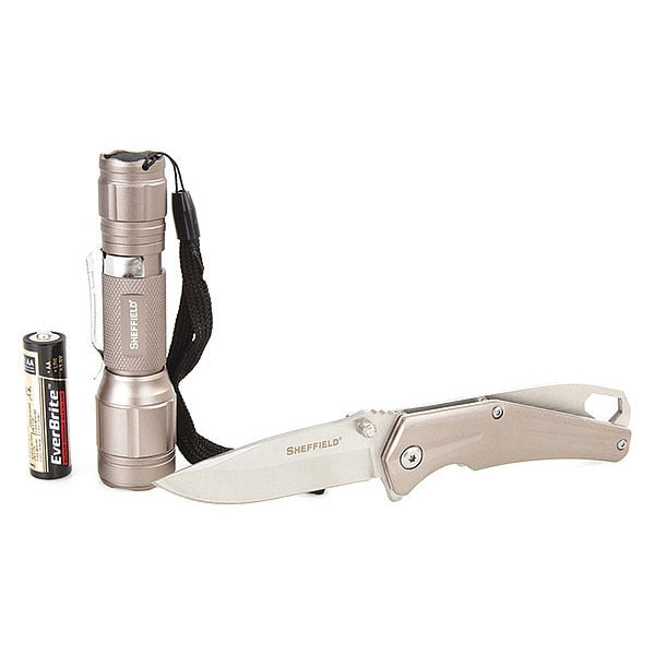Foldng Knife and LED Flshlght Set, 2 pcs.