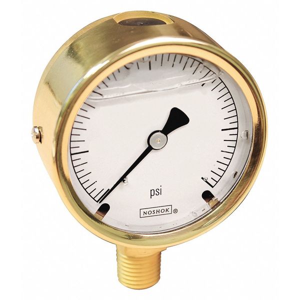 Brass Case Pressure Gauge, 3000 psi
