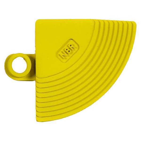 Edging Corner, Yellow, Nitrile Rubber, 5/8 in Thick